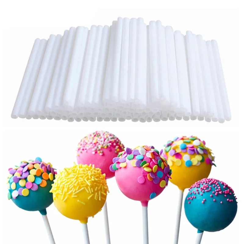 

100Pcs Pop Plastic Lollipop Sticks Sucker For DIY Candy Chocolate Sugar Paste Tools Cake Manual Baking Production Accessories