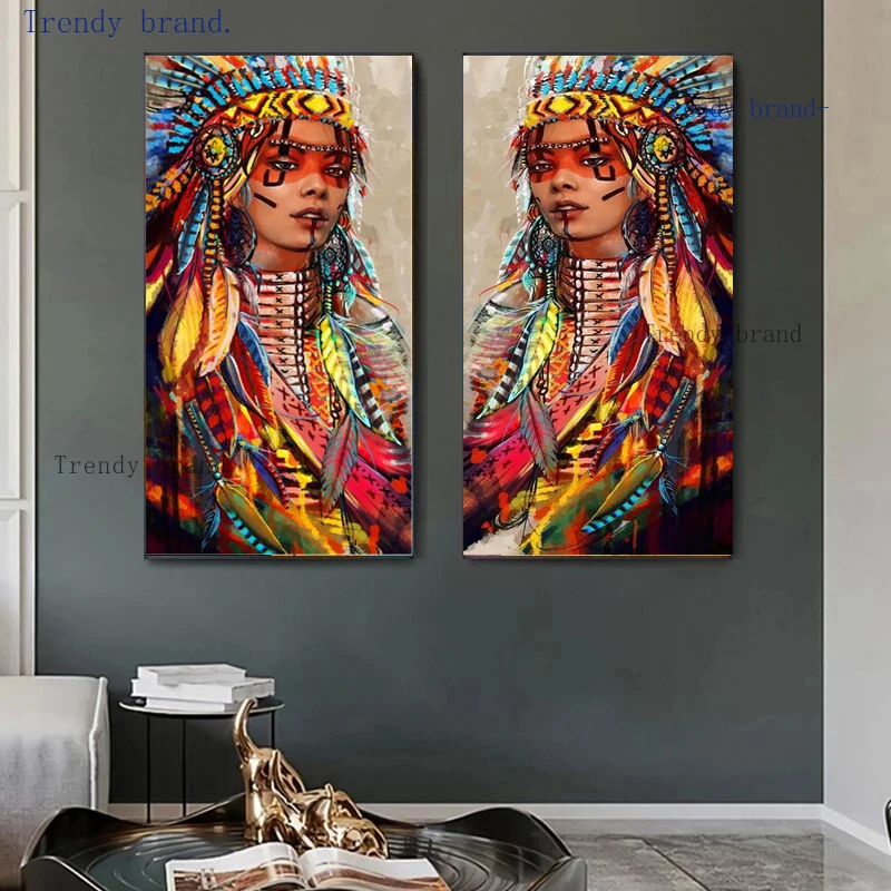 

Индийские Красочные Креативные настенные плакаты и принты в скандинавском стиле для украшения гостиной без рамки