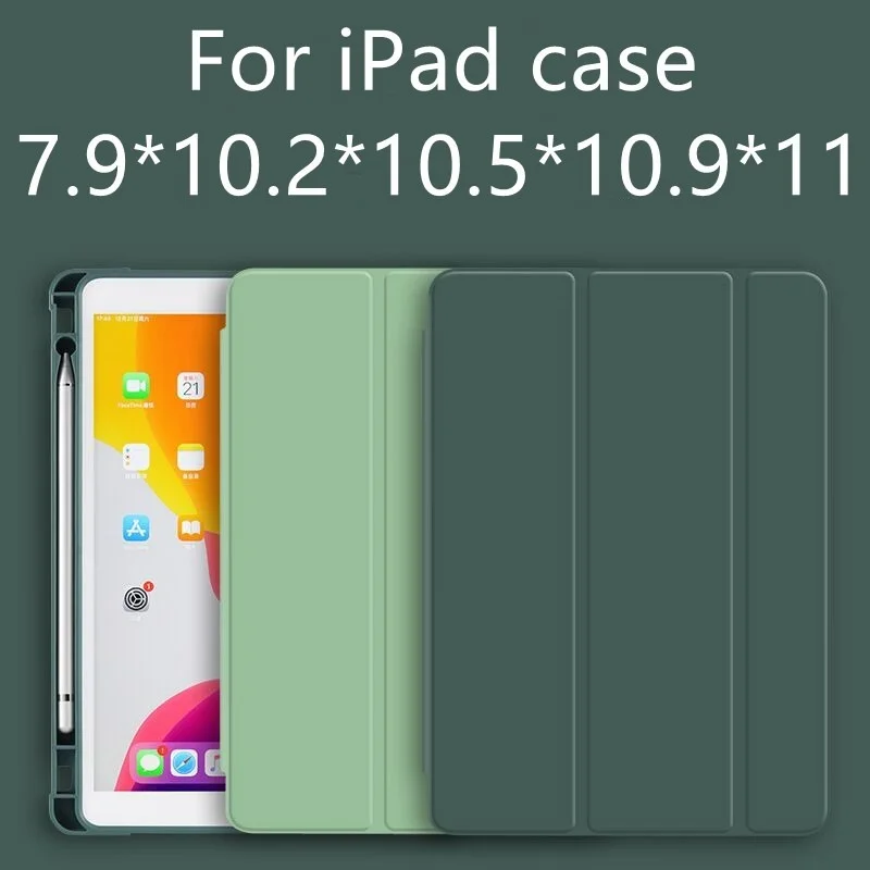 

For ipad Pro 2021 Air 5 10.9 Air 4 3 2017 9.7 Air 2 For ipad 10.2 9th generation Smart Cover With Pencil Holder For ipad case