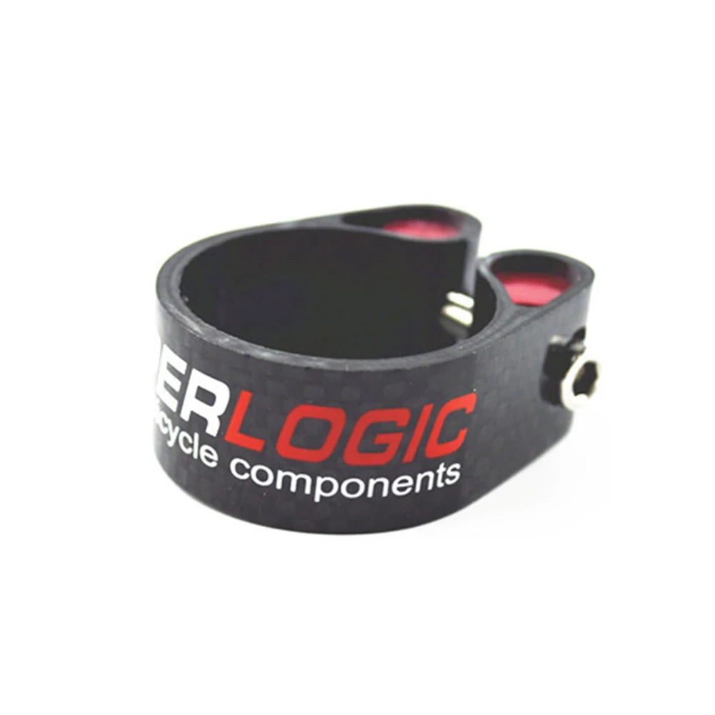 

Full Carbon Fiber Bike Seatpost Clamp For 27.2/30.8/31.6 Seatpost Clip Accessories Carbon Seat Clamp Lightest Part Black