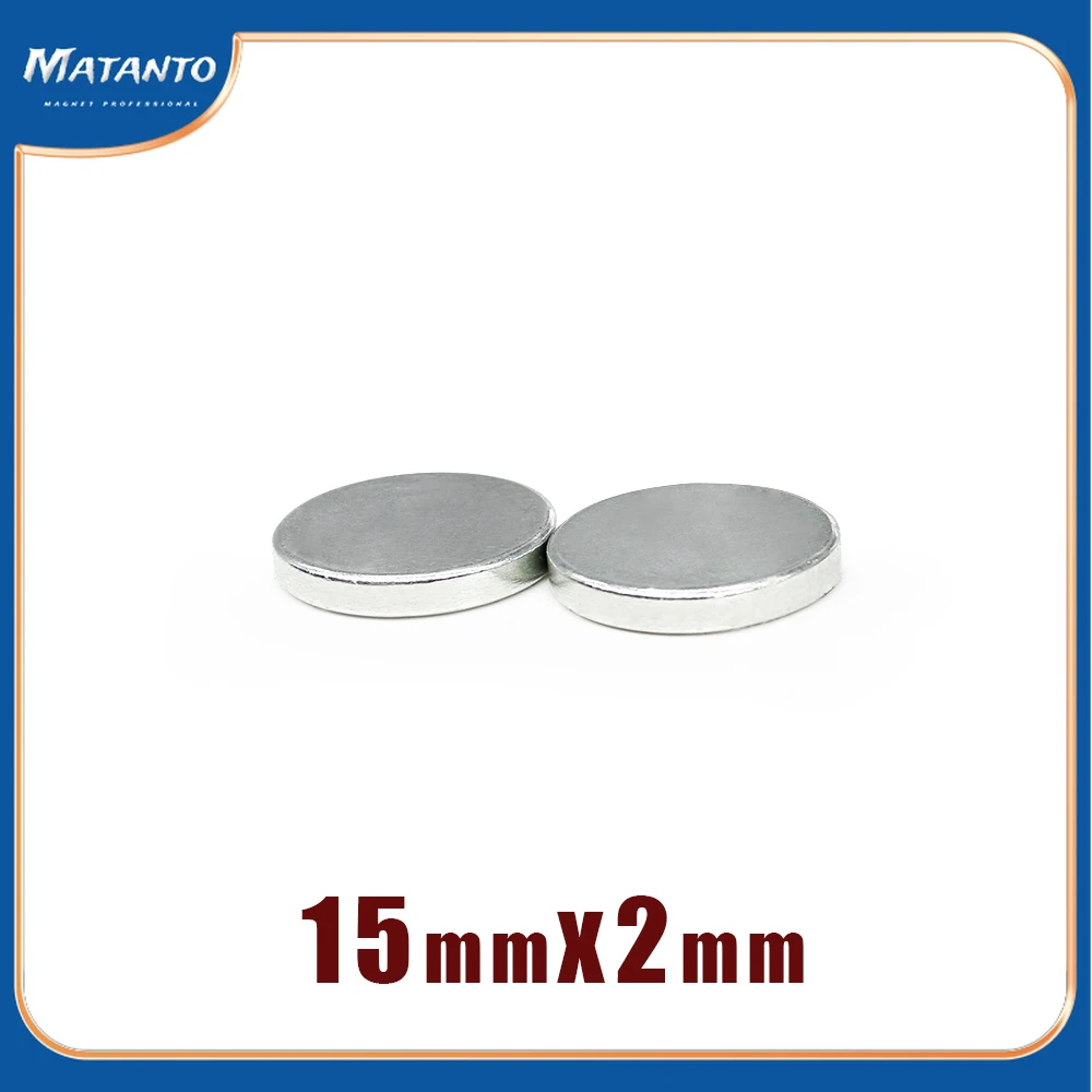 

5/10/20/50/100/150PCS 15x2 Neodymium Disc Magnets 15mmx2mm Permanent Small Round Magnet 15x2mm Thin Search Magnet Strong 15*2