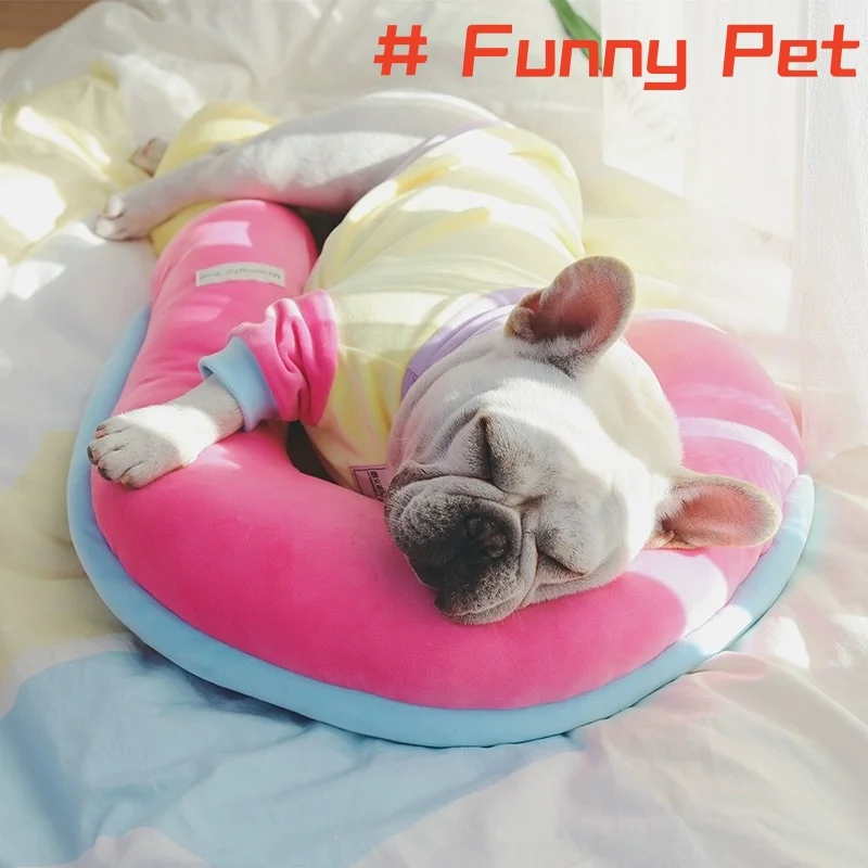 Подушка для сна домашних животных супермягкая восковая с облачными полосками