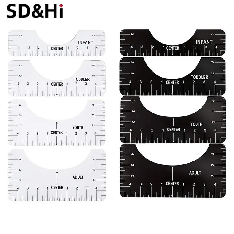 

4 шт./набор, линейка для выравнивания футболок