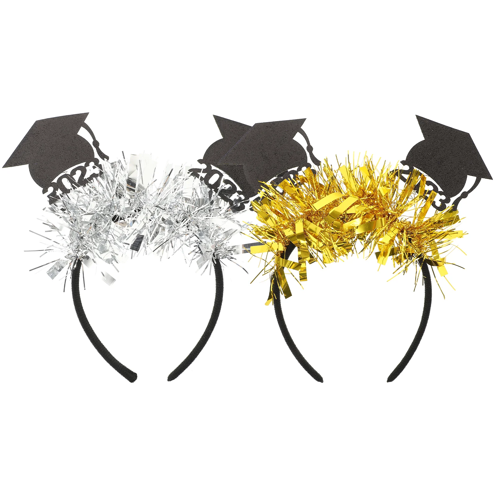 

Graduation Hair Headband Grad Cap Party Accessories Headdress Class Bopper Props Hat Photo Head Band Hairband Booth Hoop Tinsel