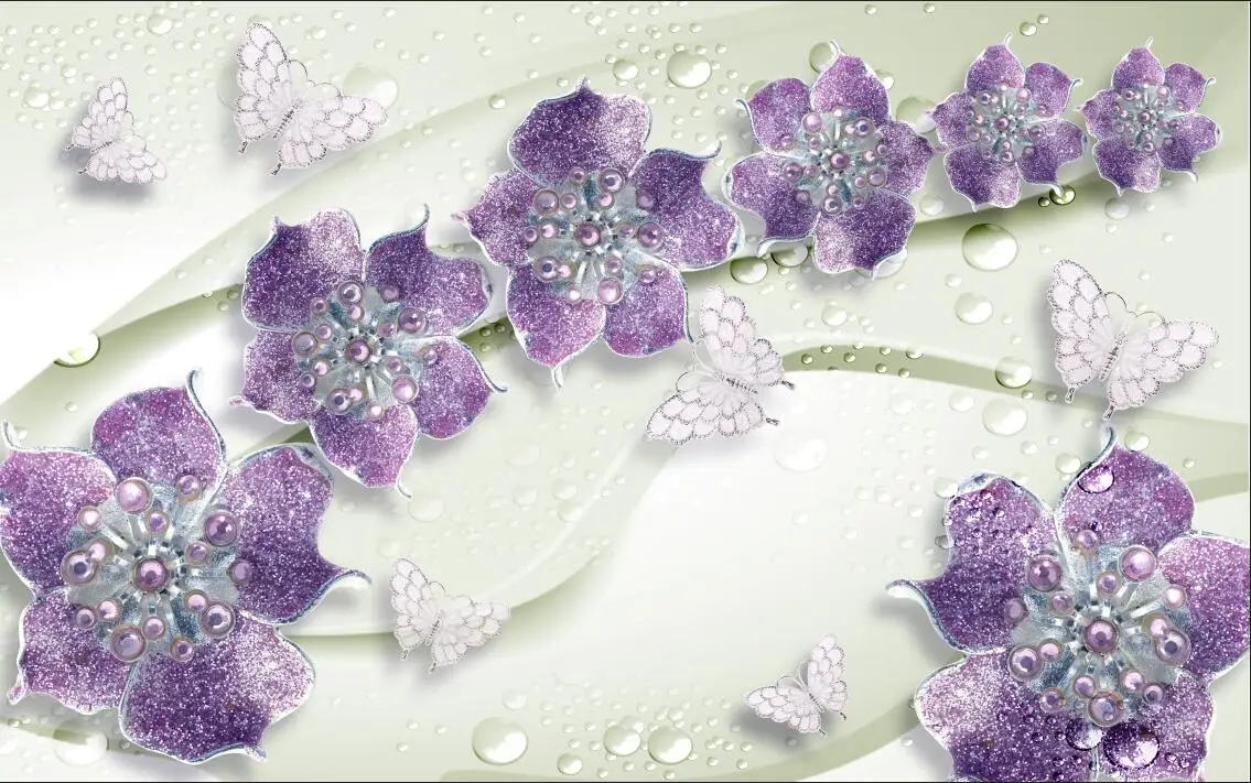 

Beibehang шелковые обои 3D цветы