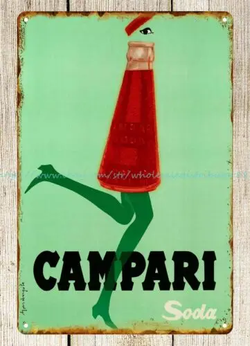 Декоративные настенные Переводные картинки Campari soso corre col tempo 1960 металлический