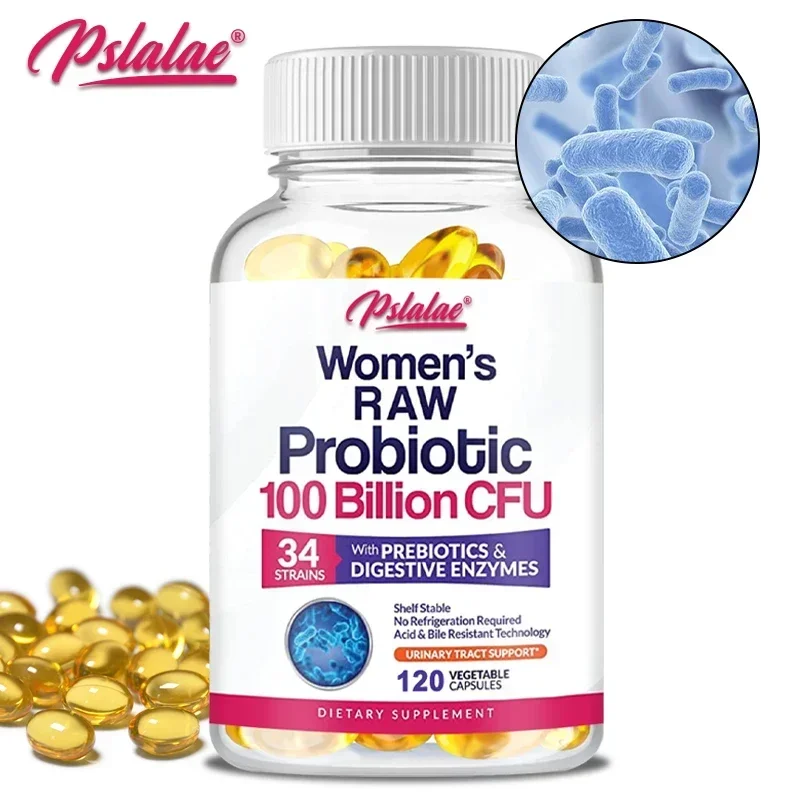 

Women's Probiotic Capsules with Prebiotics, Digestive Enzymes and UT Support - Boosts Metabolism and Digestion