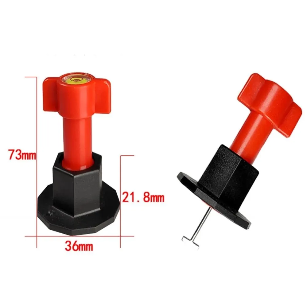 

24Set Tile Leveler Tile Positioning Artifact With Replaceable Steel Needles Reuseable Leveling Device (with Level)