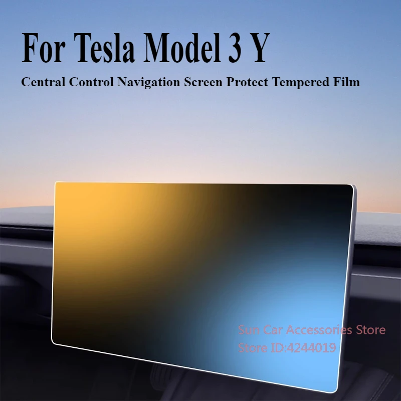 Фото Для Tesla Mdel 3 Y Highland Refresh центральное управление навигационный экран защитная закаленная пленка аксессуары для салона автомобиля №1