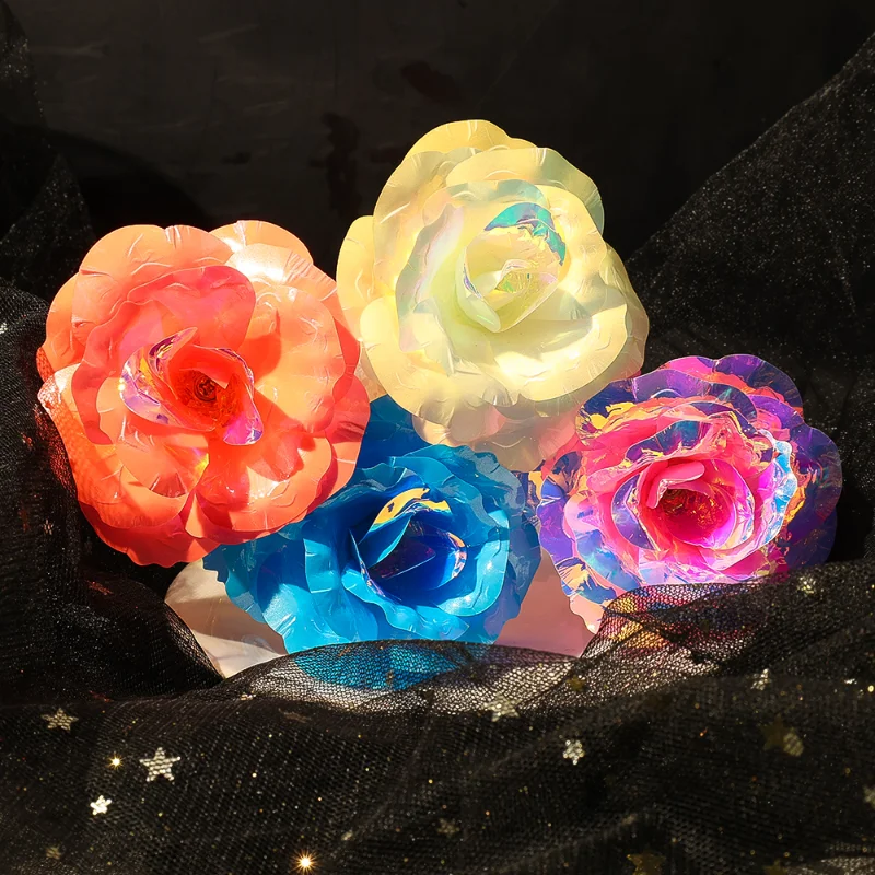 

Valentine's Day Creative Gift Simulation Rose Gold Rose Lasts Forever Love Wedding Decor Lover Lighting Roses Home Decoracion