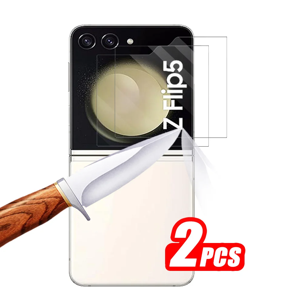 

2Pcs Back Tempered Glass Screen Protector For Samsung Galaxy Z Flip5 Flip 5 zflip5 5G 6.7inches Rear Protective Glass SM-F731B