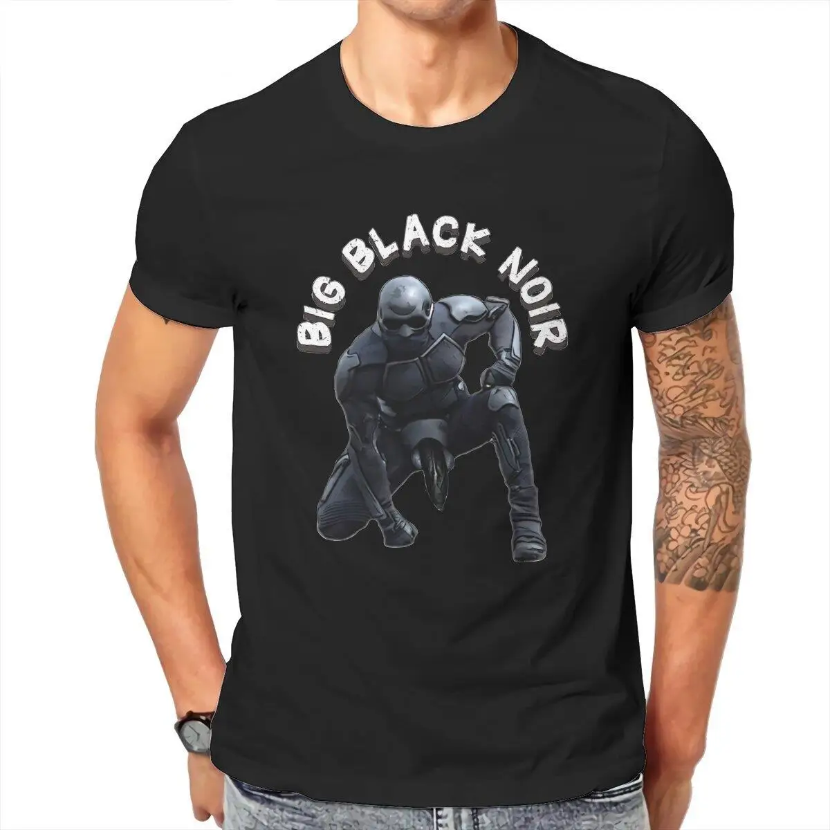 Big Black Noir  T-Shirt for Men The Boys Funny Pure Cotton Tees O Neck Short Sleeve T Shirts 4XL 5XL 6XL Clothing
