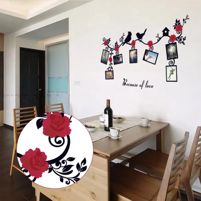 Настенные 3D наклейки сделай сам из ПВХ с изображением дерева большие черные