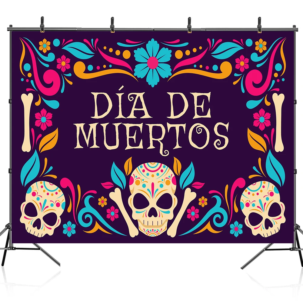 

Mexico Day of the Dead Dia De Los Muertos Party Decorations Banner Backdrop Photography Background Photo Booth Shoot
