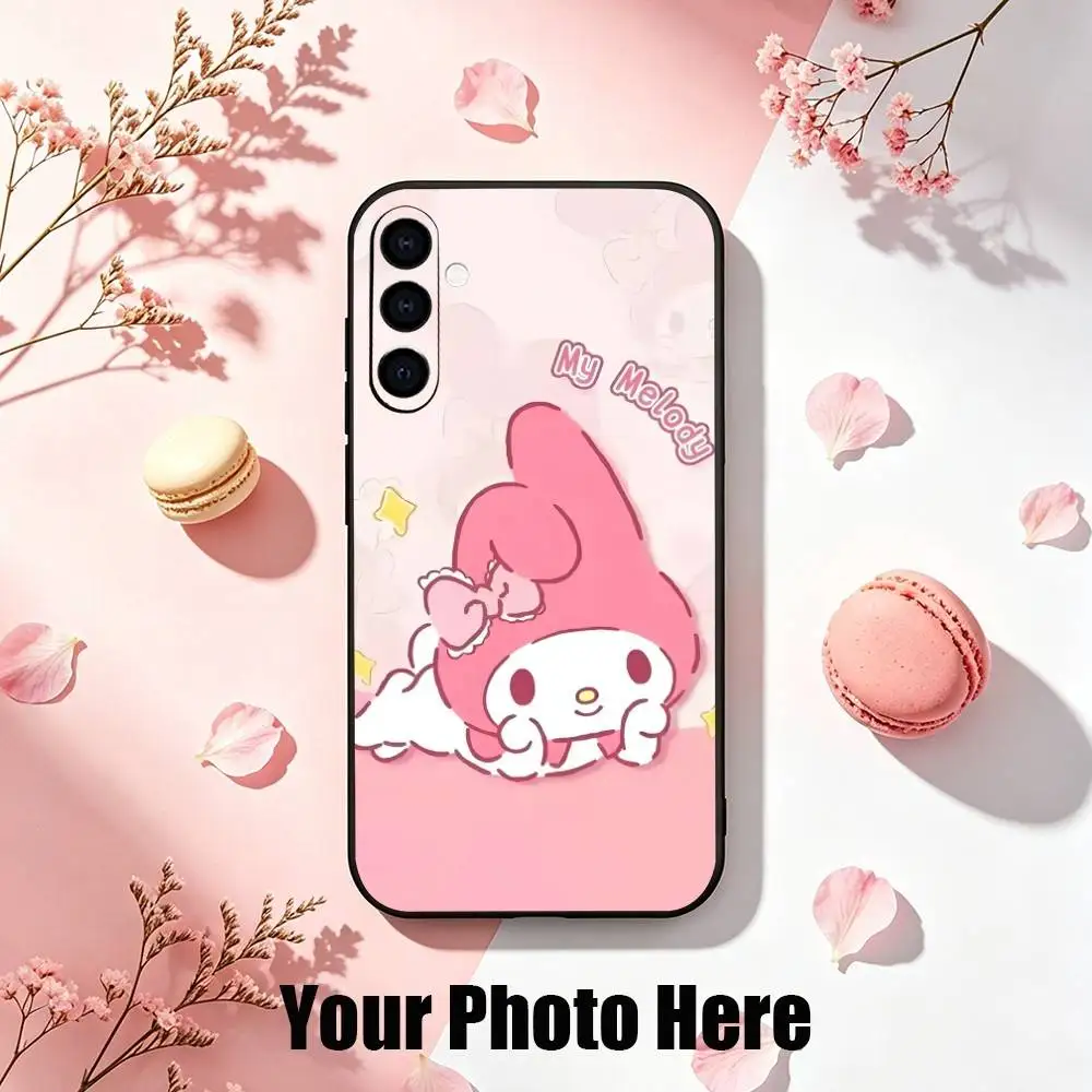 Фото Чехол для телефона с рисунком My M-Melodys Girls Fave для Samsung Galaxy A73, A72, A71, A70, A53, A52, A51, другие модели, мягкий черный чехол №2
