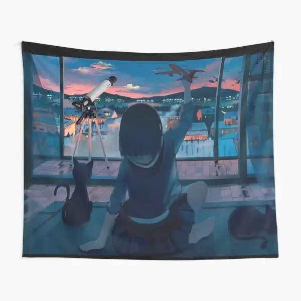 Аниме гобелен для ночной комнаты декоративное одеяло йоги с принтом гостиной