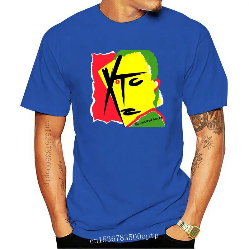 

Camiseta de algodón con estampado de la banda de ROCK XTC DRUMS AND wire, ropa para Parte Superior Femenina, de verano, con cuel