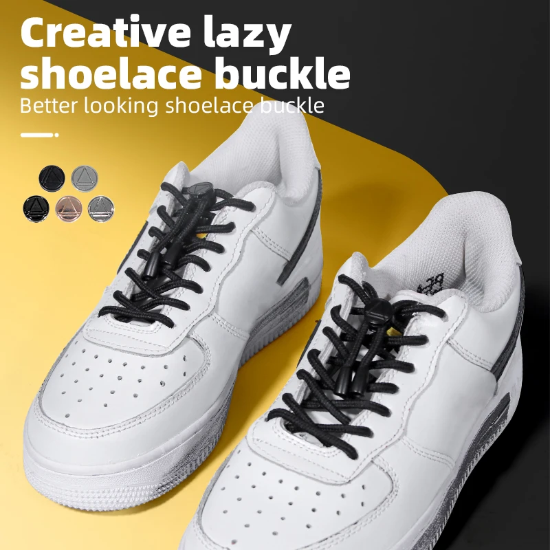 

1 пара металлических проволочных вертлюгов с автоматической пряжкой, шнурок для детей и взрослых, без завязывания, шнурки для обуви, быстросъемные шнурки, кроссовки