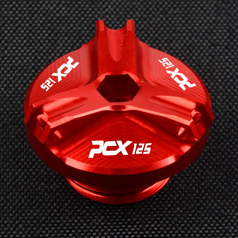 

Motorcycle CNC Aluminum Engine Oil Filter Cup Plug Cover Screws For Honda PCX125 PCX 125 2022 2021 2020 2019 2018 2017 2016 2015