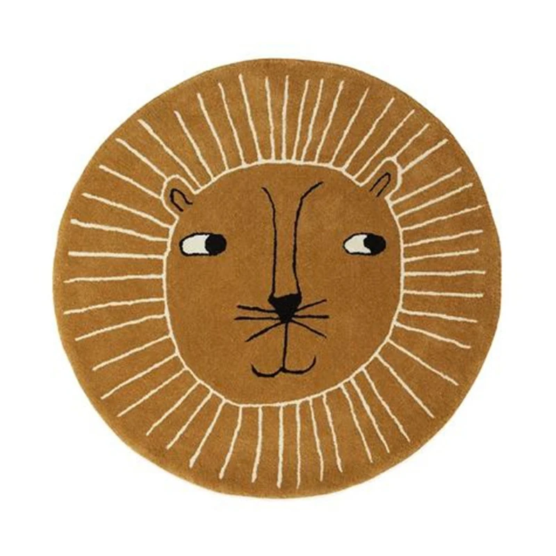 

Cartoon Lion Baby Play Mat Crawling Soft Pad Newborn Game Rug Round Floor Carpet New 2022 New 2022