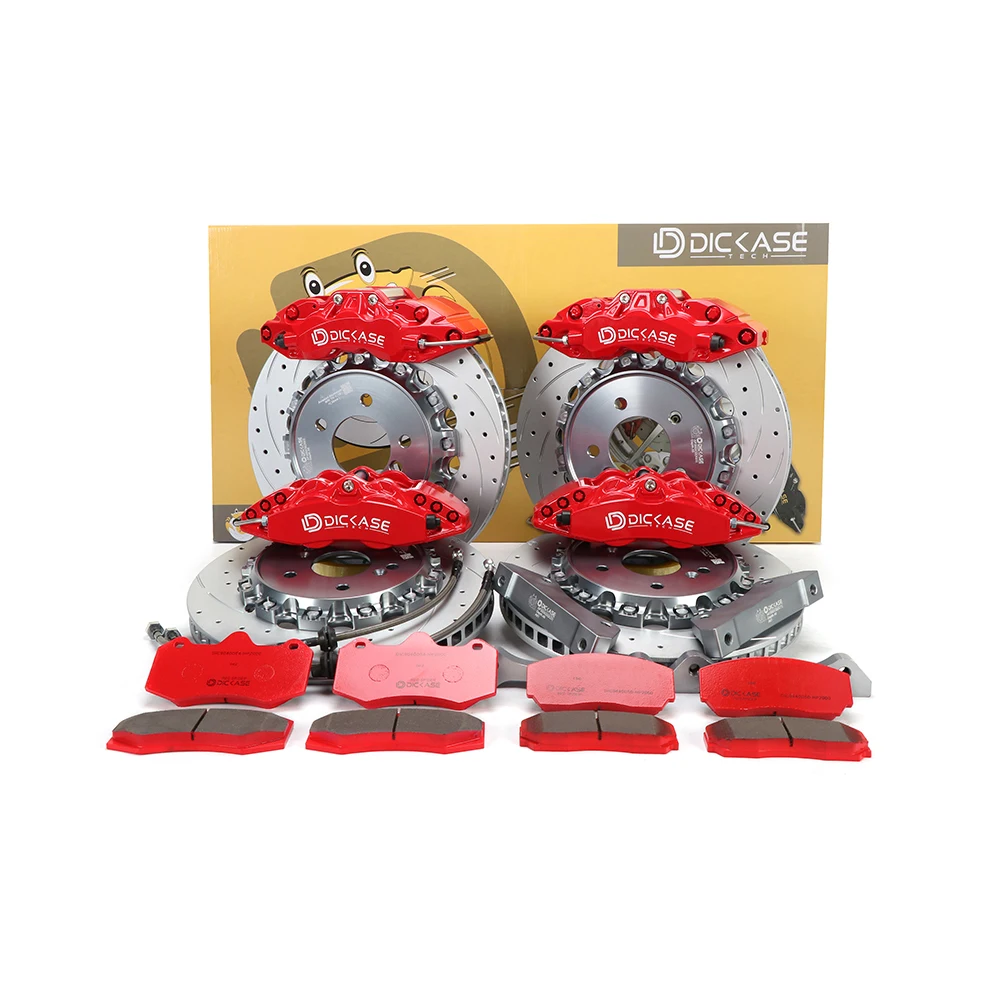 

Dicase red A61 custom logo front 6P- 355 and rear 4P- 345 red caliper with track brake pad for audi q7