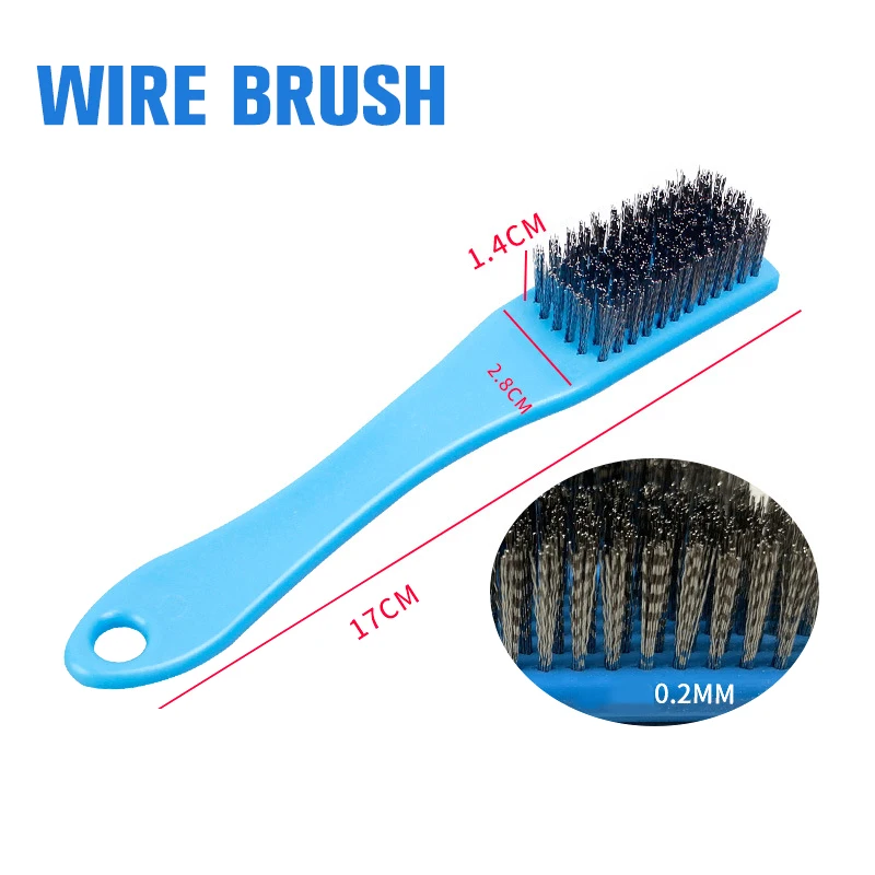 

Blue Handle Stainless Steel Wire Brush for Industrial Devices Surface/Inner