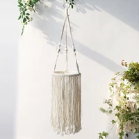 nordic style macrame plant hanger handwoven long tassel flower pot holder stand knotted rope hanging basket boho decor