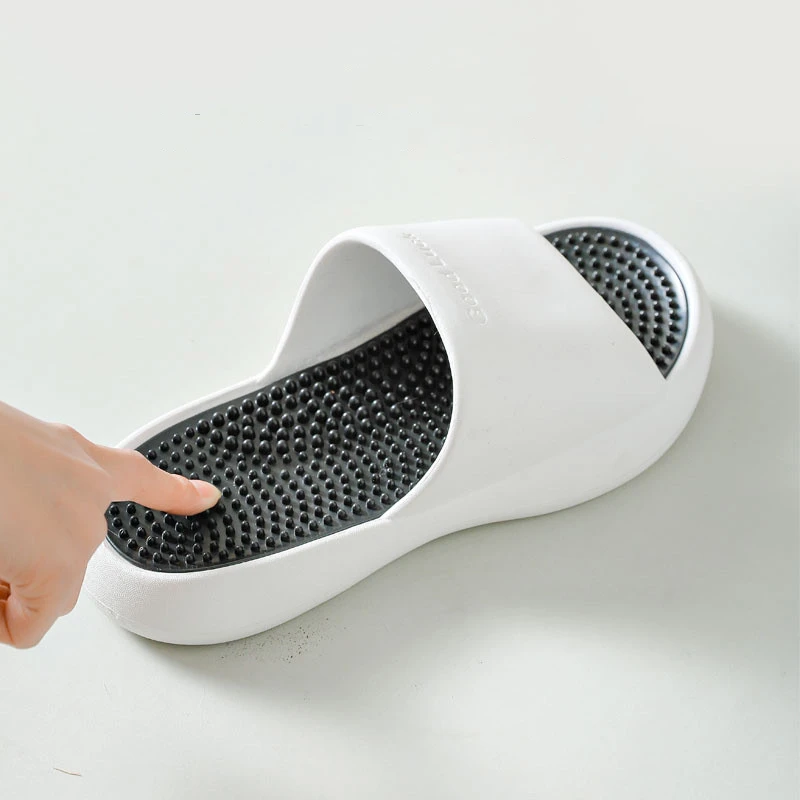 Man Massage Slippers Outdoor Beach Flat Non-slip Women Slides Indoor Bathroom Couple Sandals Summer Concise Female Shoes 2022