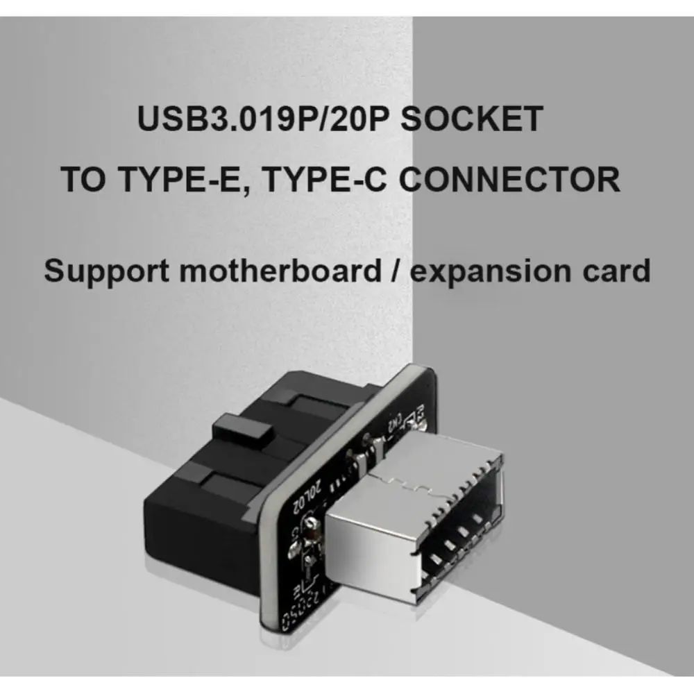 

73S Motherboard USB3.0 19P / 20P Turn TYPE-E90 Degree Adapter Chassis Front TYPEC Plug-in Port