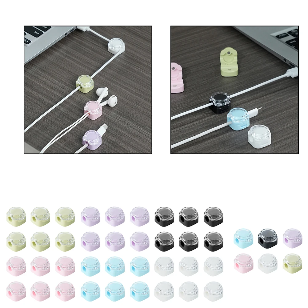 6 шт. органайзер для шнура зажимы держателя кабеля держатель проводов стола