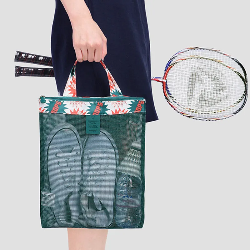 

Summer Swimming Beach Large Capacity Storage Bag Swimwear Mesh Washing Bag Travel Sports Oxford Cloth Handbag