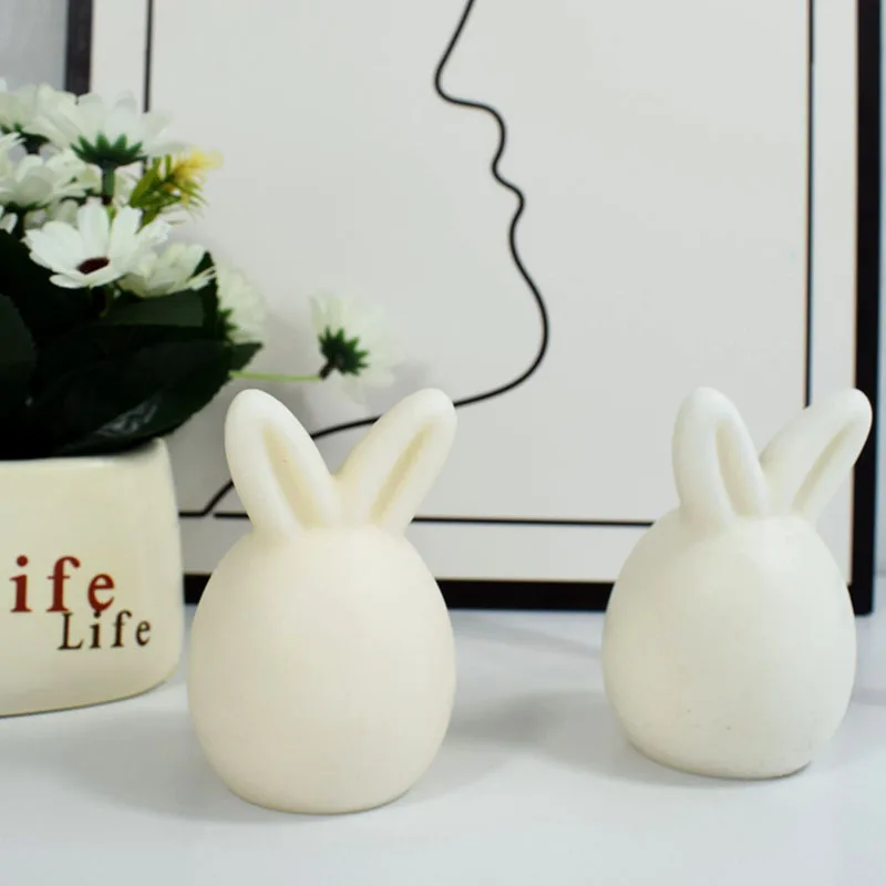 

DIY Bunny Silicone Candle Mold Cute Rabbit Fondant Silicone Mold Aromatherapy Candle Modeling Candle Soap Resin Mould Ornaments