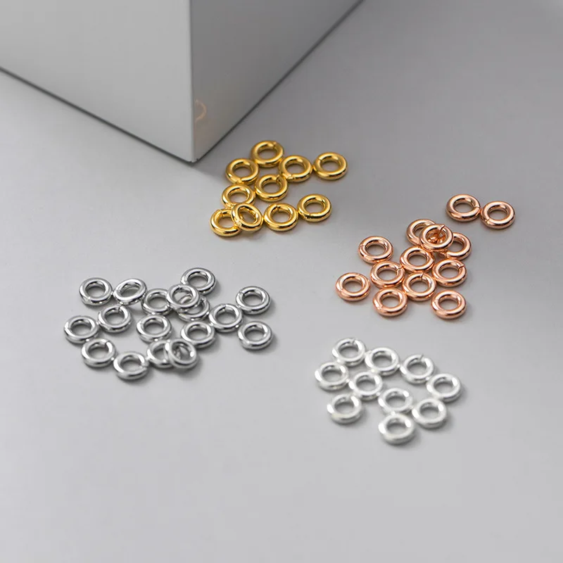 20PCS 925 Sterling Silver Jump Rings & Split Rings for DIY Jewelry Making Open /Closed Rings Jewelry Findings Accessories