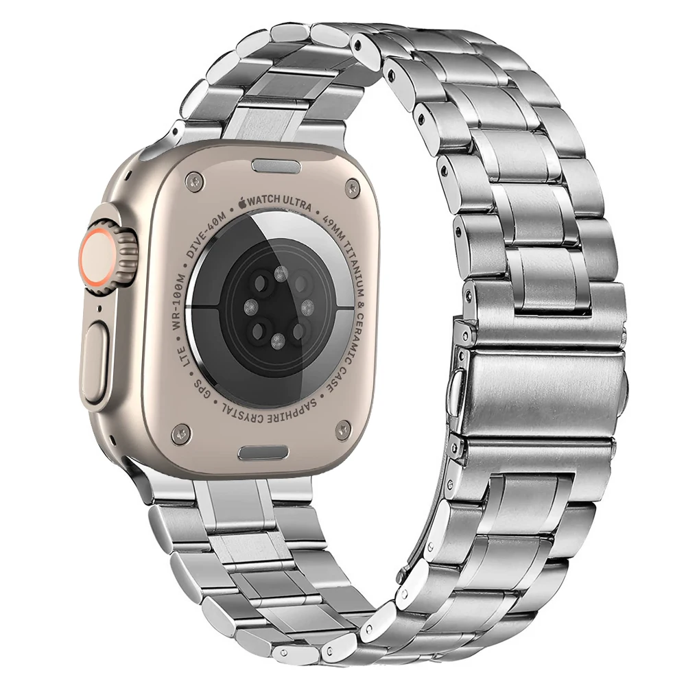 

Correa for apple watch 49mm 45mm 44mm band ultra series 8/7/6/5/4/3 41mm 40mm 38mm strap for iwatch Stainless Steel Bracelet