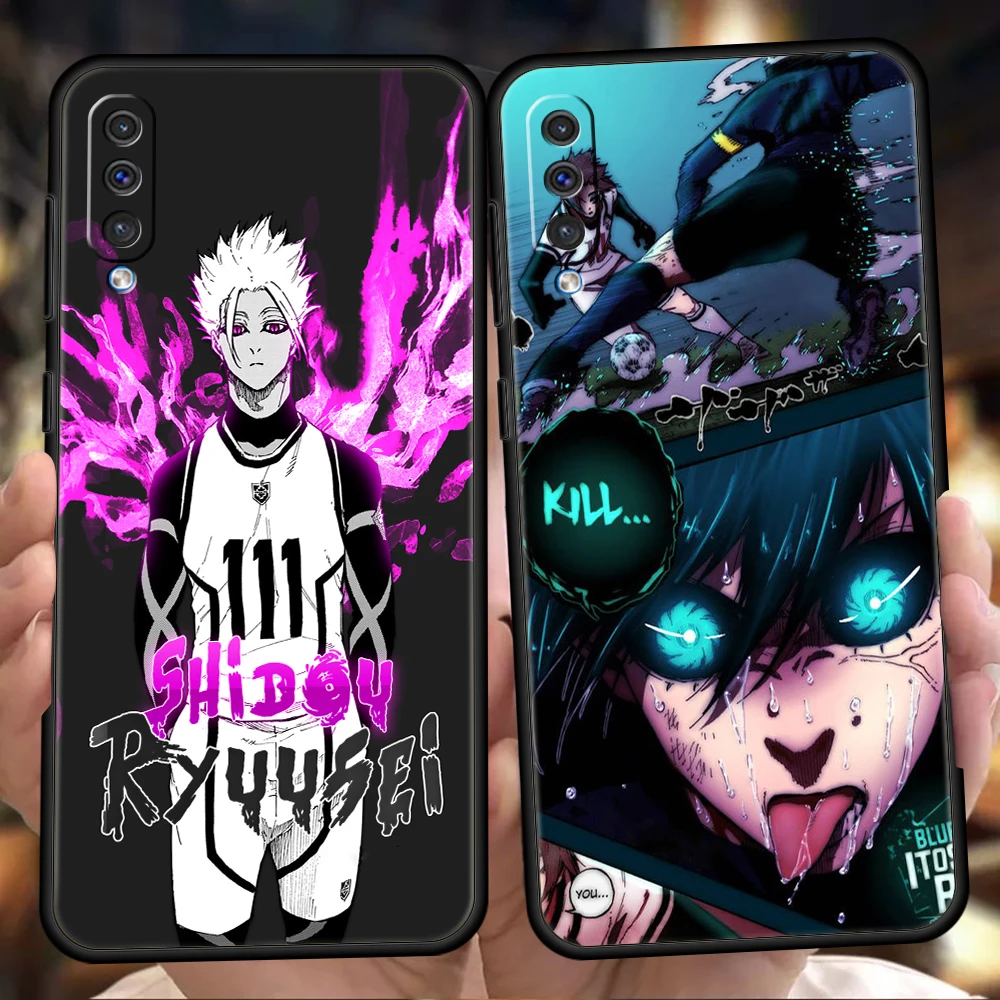 

Anime Blue Lock Phone Case For Samsung Galaxy A12 A22 A50 A70 A20 A10 A40 A42 A52 A20S A02 A03 A04 5G Black Silicone Cover Coque