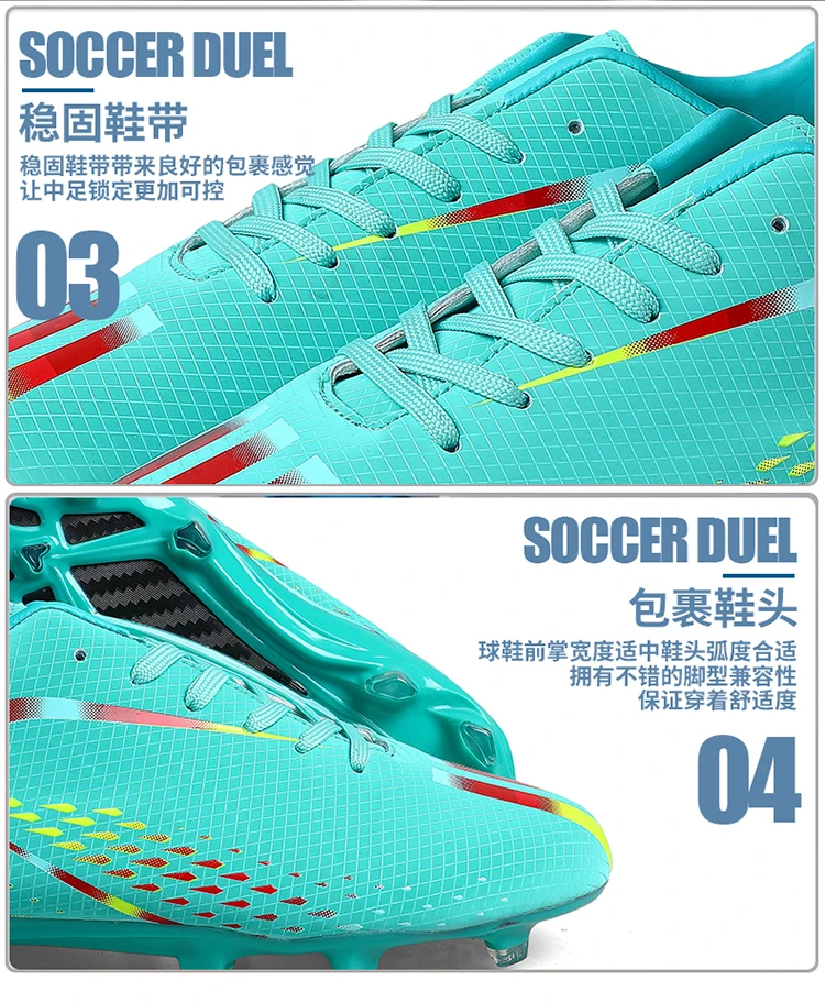 Hot Sale Mens Soccer Cleats High Ankle Football Shoes Long Spikes Outdoor Soccer Traing Boots For Men Women Soccer Shoe