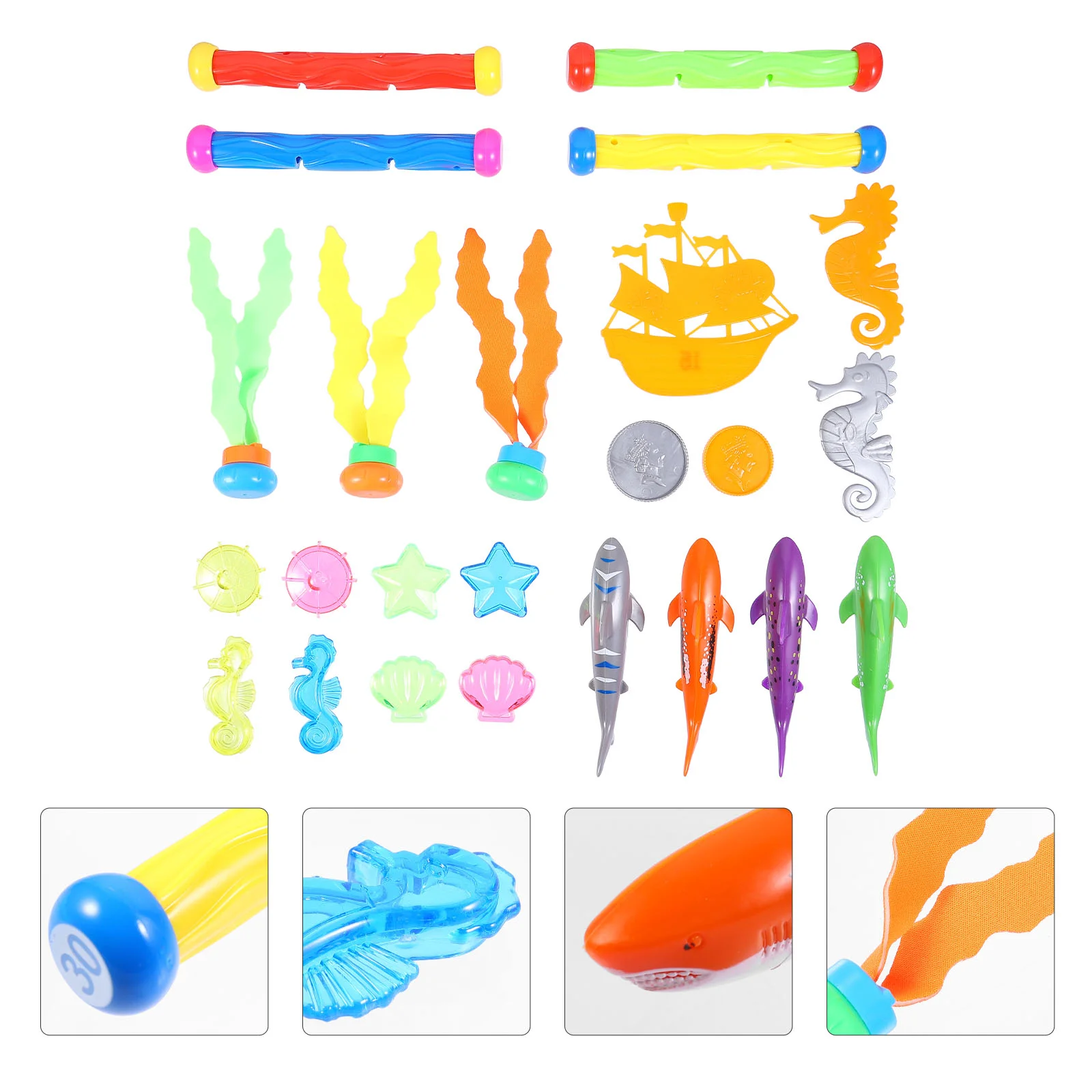 

24pcs Swimming Diving Toys Underwater Sinking Swimming Pool