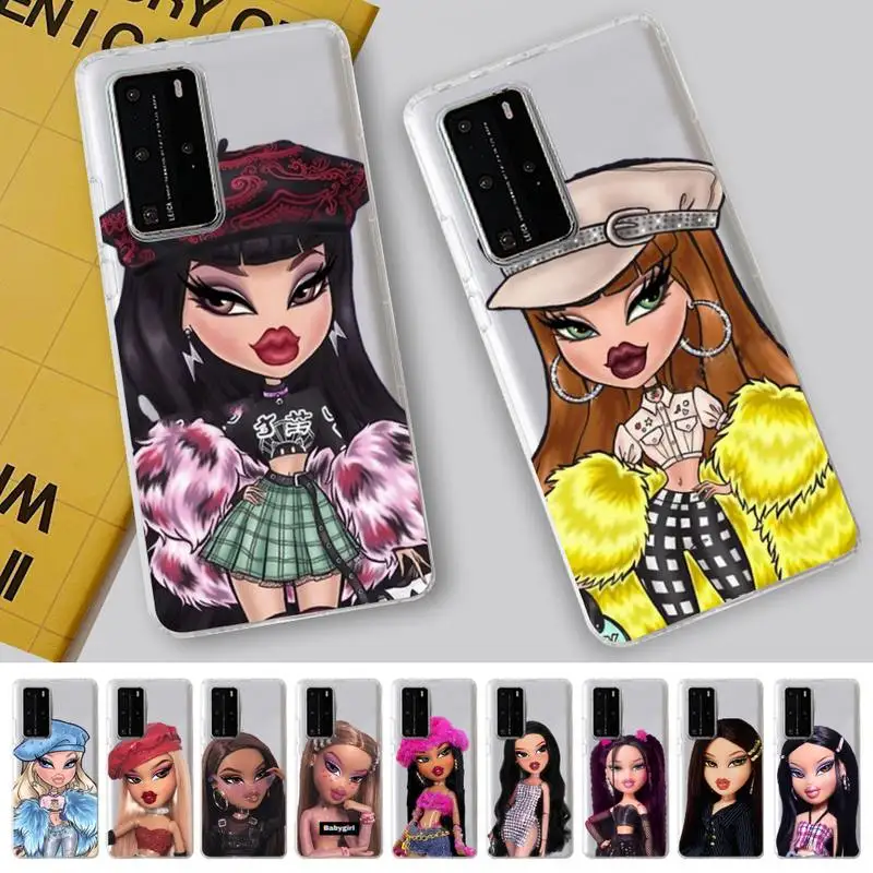 

Fashion Bratz Doll Phone Case for Huawei P20 P30 P40 P50 lite pro Y5 Y6 for Honor 8X 10 20 50 60 70 lite cover