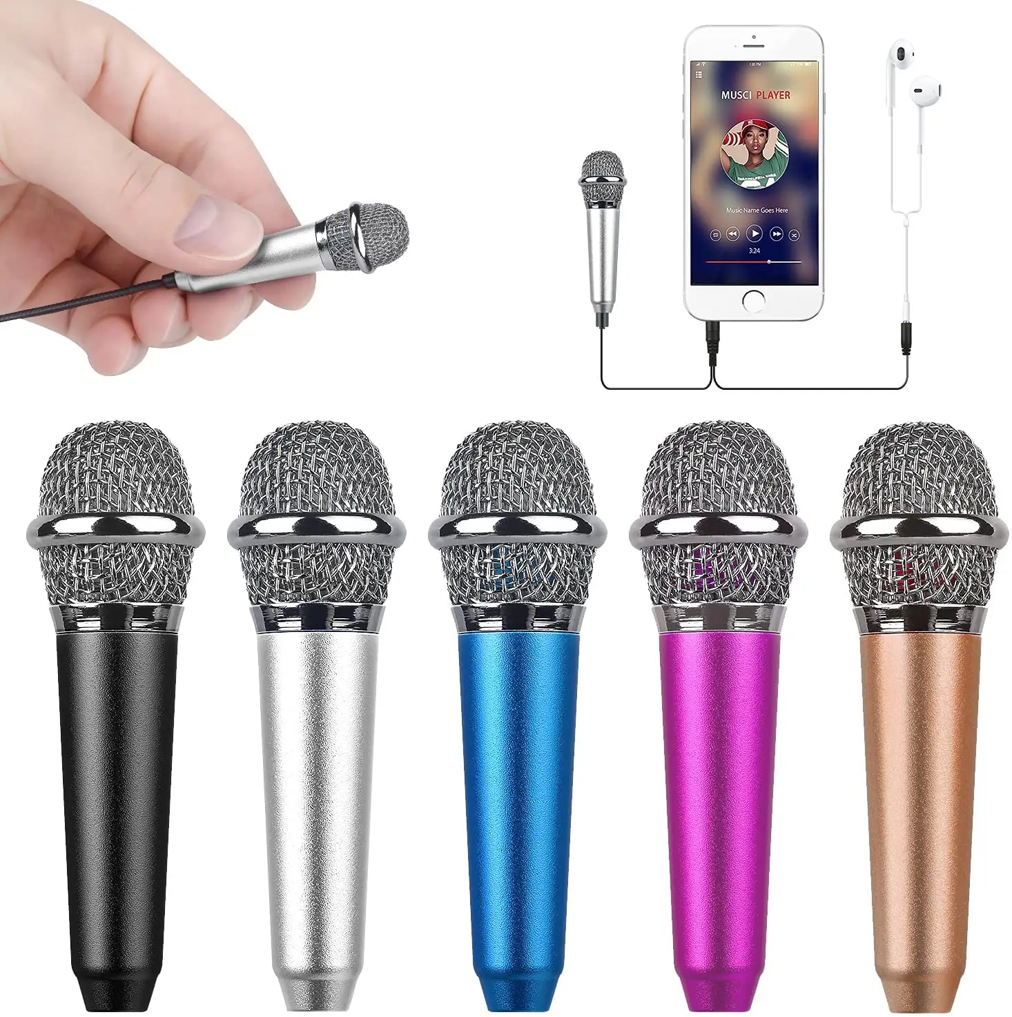 

Uniwit Mini Portable Vocal/Instrument Microphone for Mobile Phone Laptop Notebook Apple iPhone Sumsung Android with Holder Clip