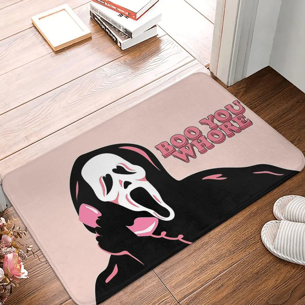 

Плёночный коврик для ванной с изображением крика Сидни Прескотт, шлюха, призрака, Придверный коврик, фланелевый ковер, коврик для балкона, у...