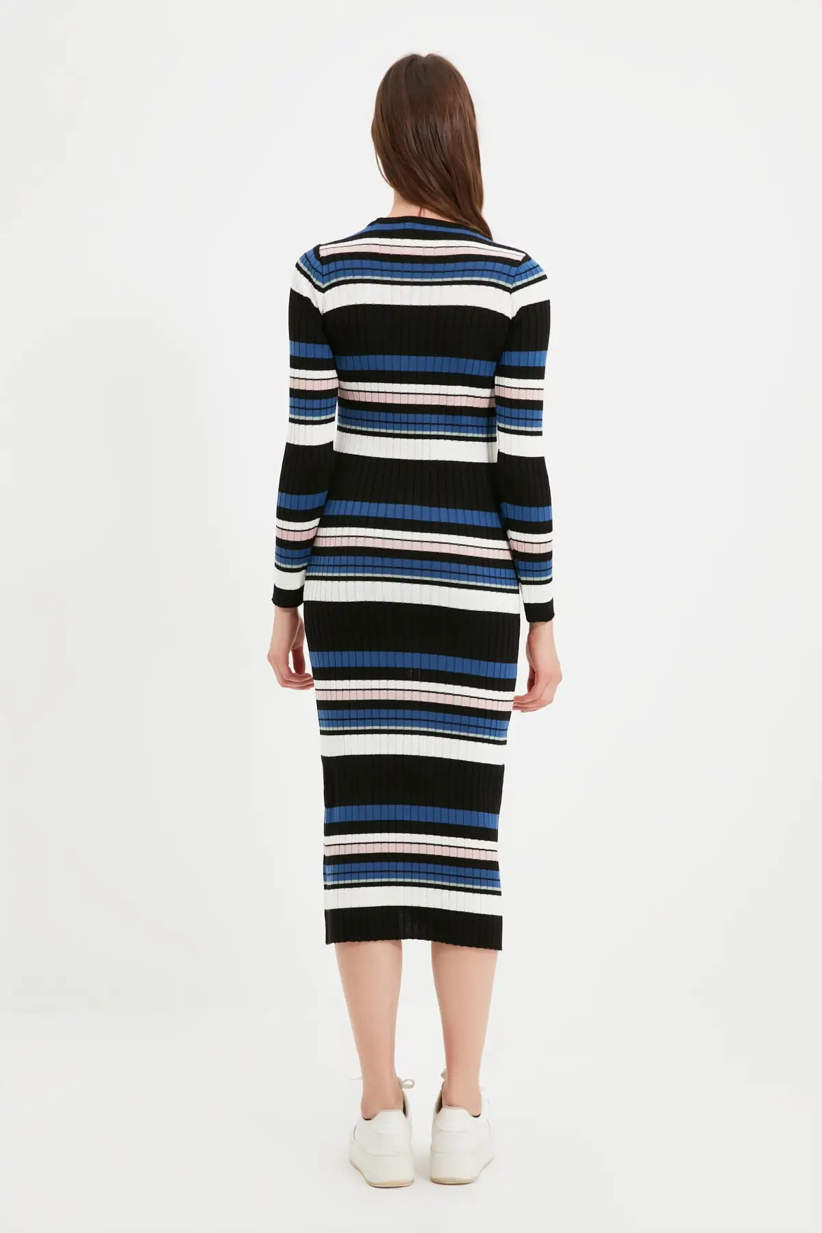 Трикотажное платье в полоску TWOAW22EL0976 | Женская одежда