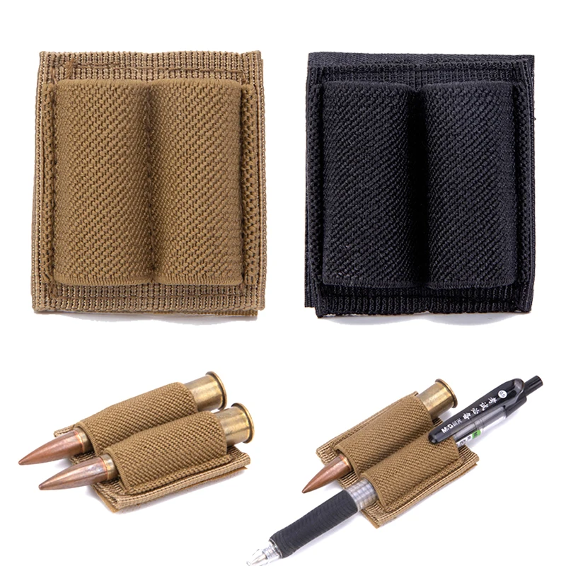 

Tactical Ammo Holder 2-Round Nylon Adhesive Patch Cartridges Patch Magazine Pouch for Rifle Bullet Carrier Hunting Accessories