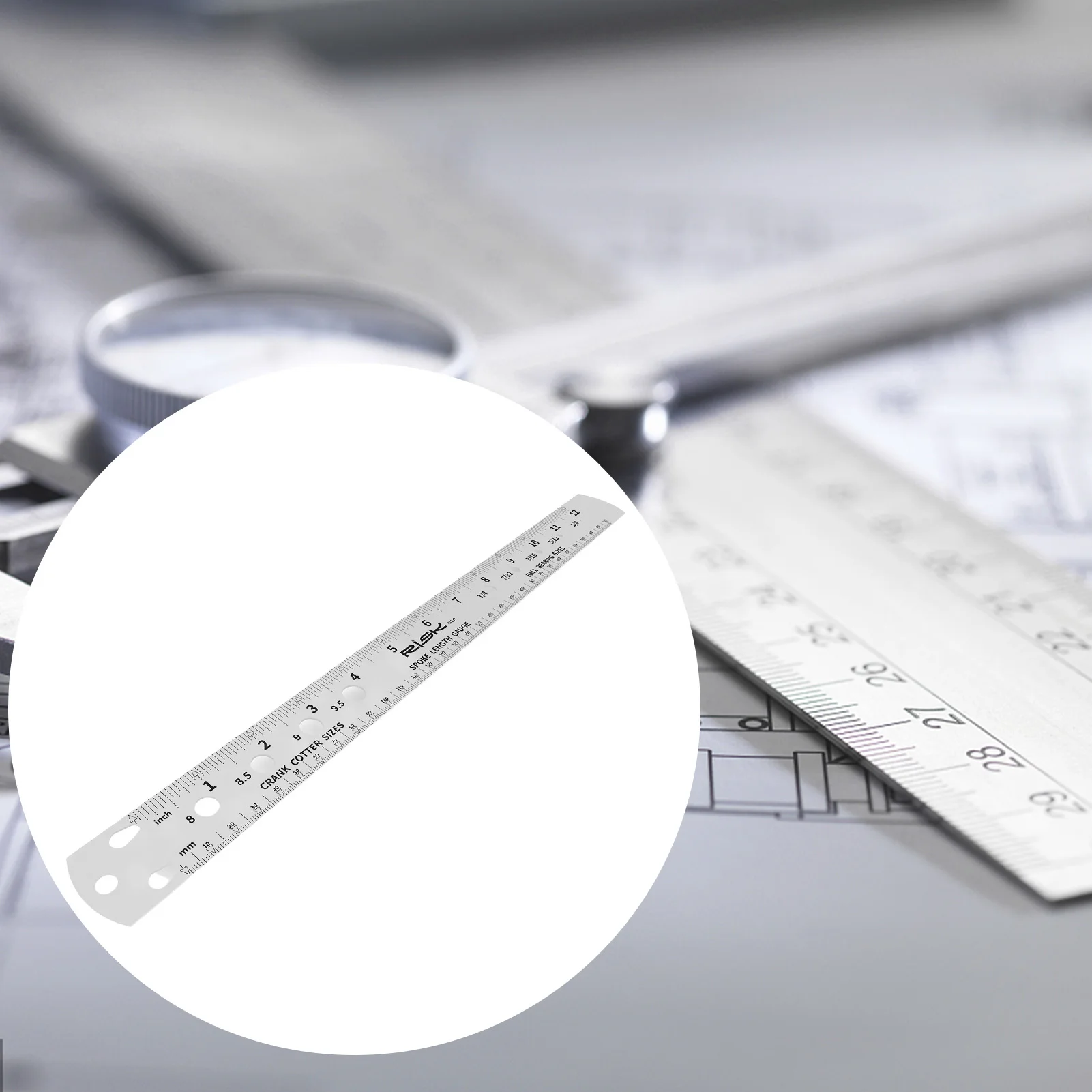 

Измерительная линейка для велосипеда, двусторонняя измерительная линейка для горных спиц и шоссейных велосипедов, измерительная линейка д...