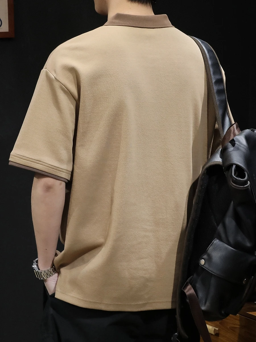 American Retro Polo Shirt Men 2025 New Arrival Short Sleeve T-Shirt Summer plus Size Fashion Brand Menswear T-shirt Heavy...