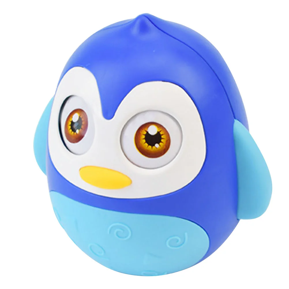 

Baby Wobble Tumbler Rattle Adorable Cartoon Penguin Shaped Infant Plaything