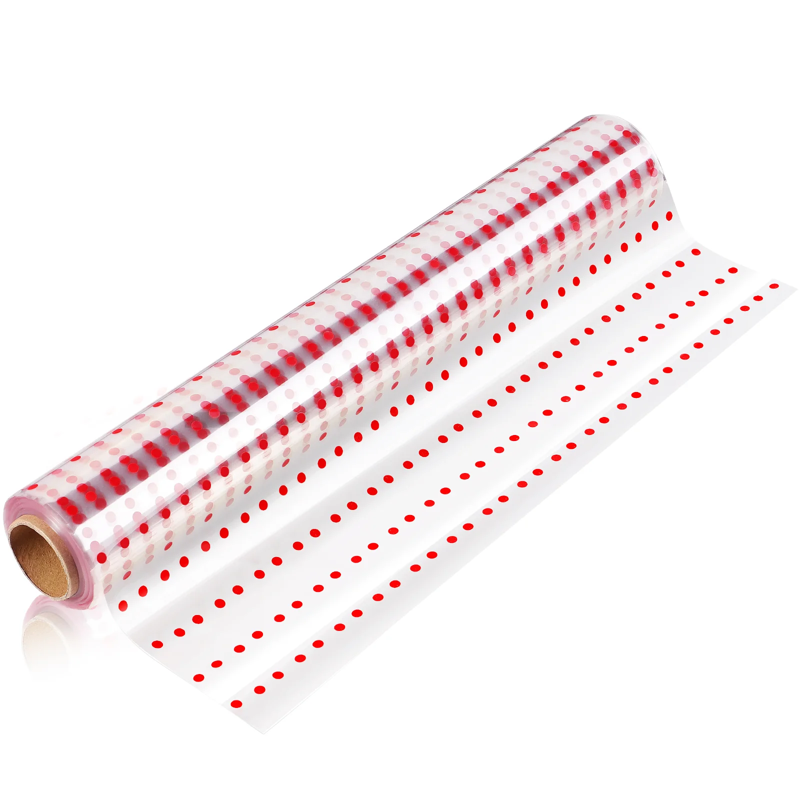 

Cellophane Treat Bags Folded Wrap Bouquet Wrapping Paper Gift Packing Wrapper Red Spot Flower Boquet Colored Sheets
