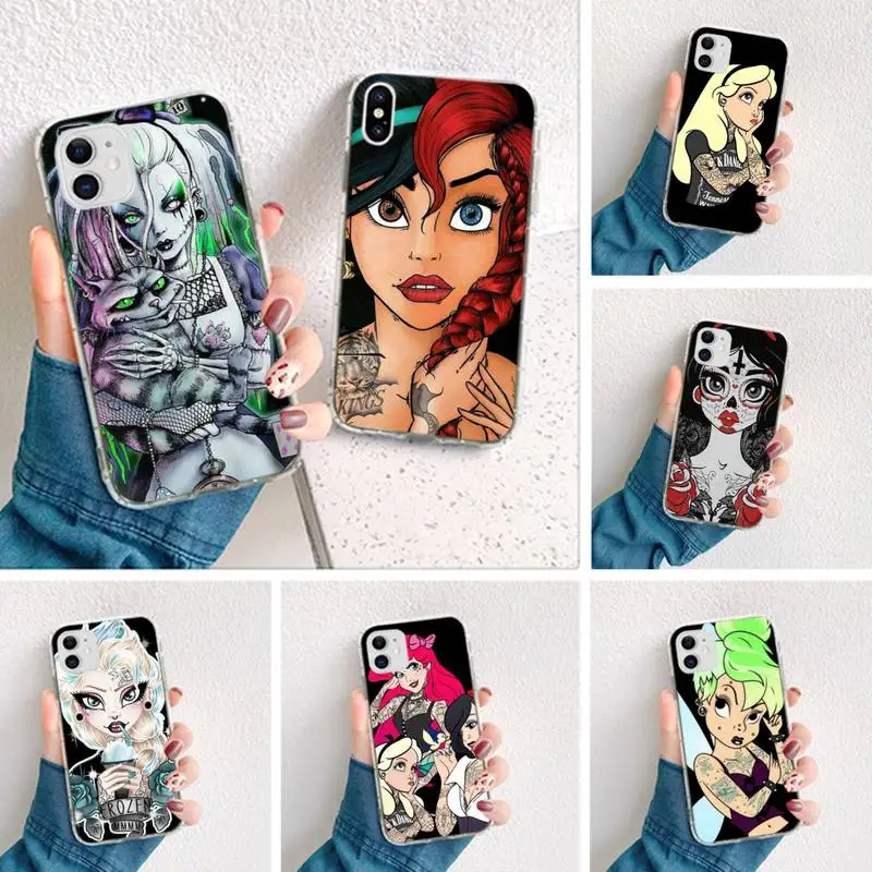 

Disney Princess Phone Case For iphone 13 12 11 Pro Mini XS Max 8 7 Plus X SE 2020 XR Silicone Soft cover