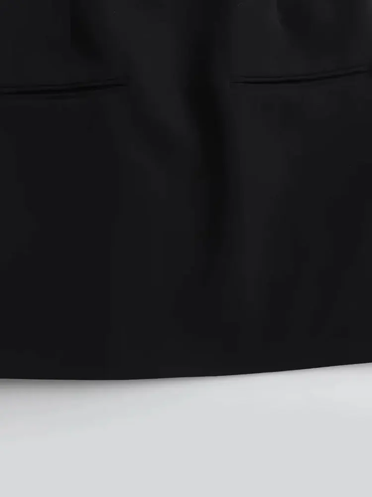 Платье-миди женское на бретельках с отложным воротником и коротким рукавом