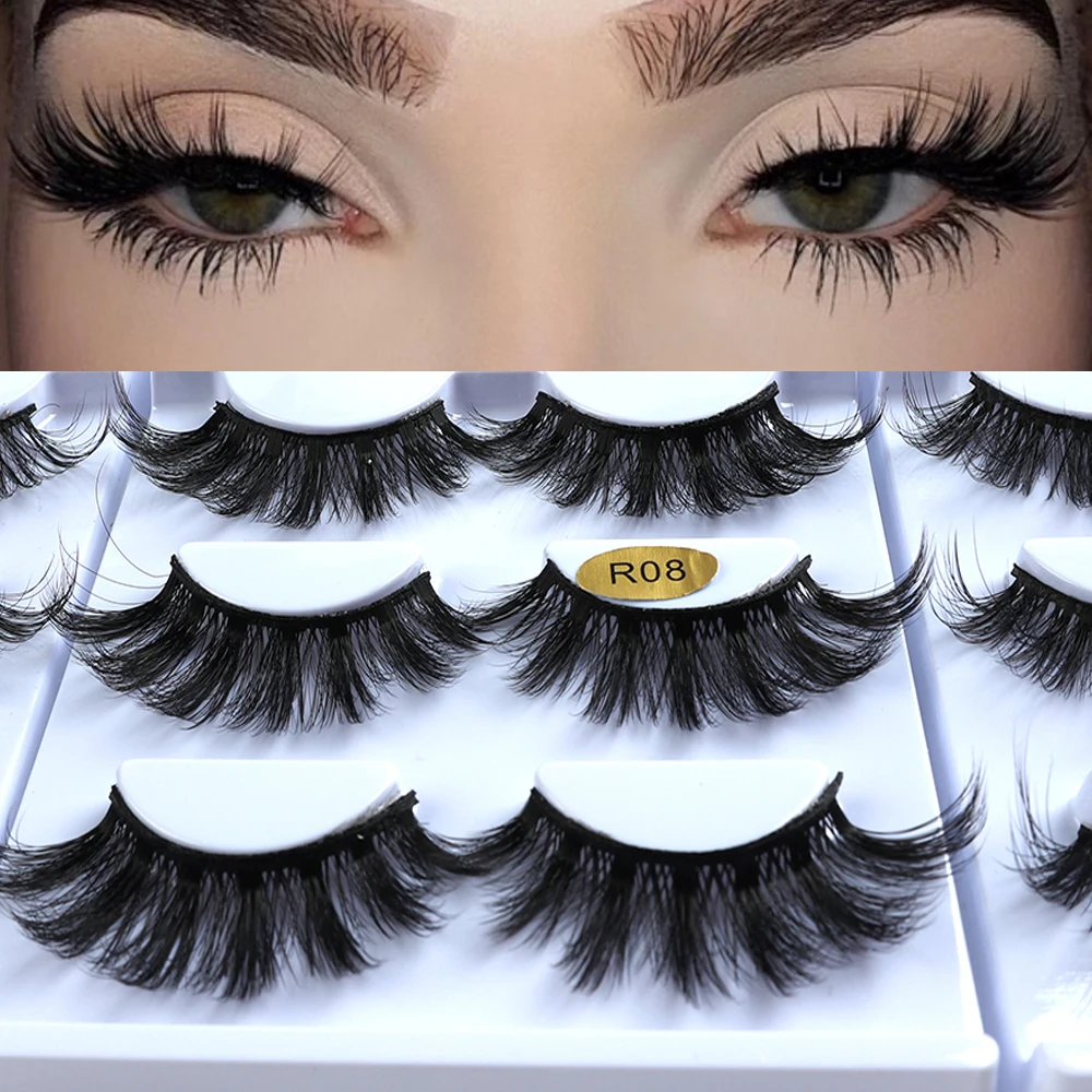 

3D Faux Mink Lashes Natural Lashes Dramatic Eyelashes Hand Made Multilayer Thick Long False Eyelashes Makeup Extension Tools