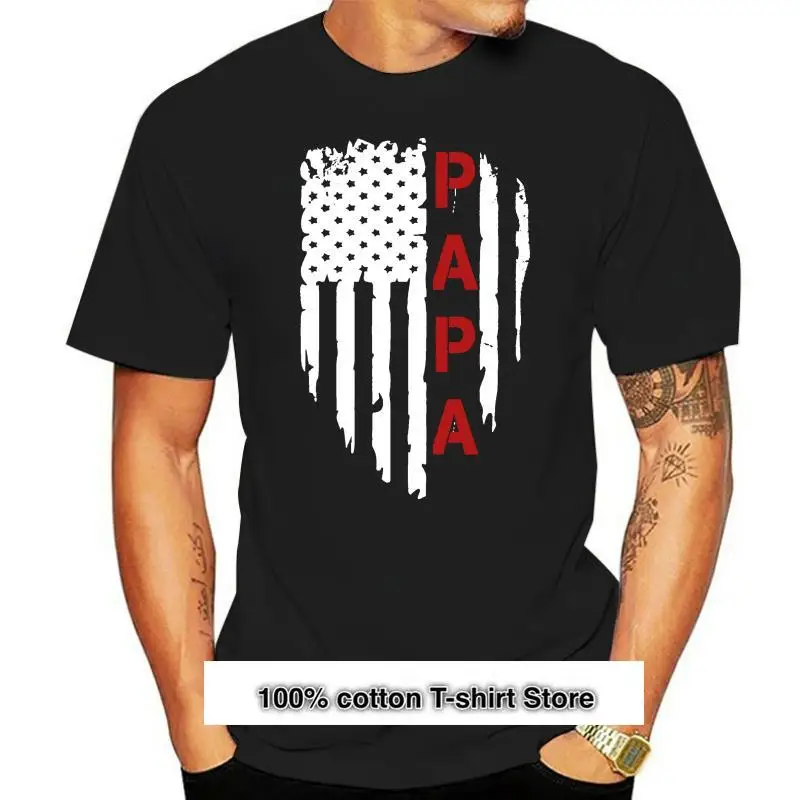 

Camiseta de papá para hombres, camisa holgada de talla grande, regalo del Día del Padre, bandera desgastada, orgullo americano